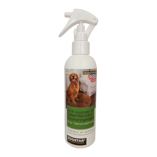 Zoostar anti-puces et désinnfectant environnement 250ml Zoostar anti-puces et désinnfectant environnement 250ml