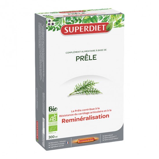 Superdiet prêle bio 20 ampoules de 15ml Superdiet prêle bio 20 ampoules de 15ml