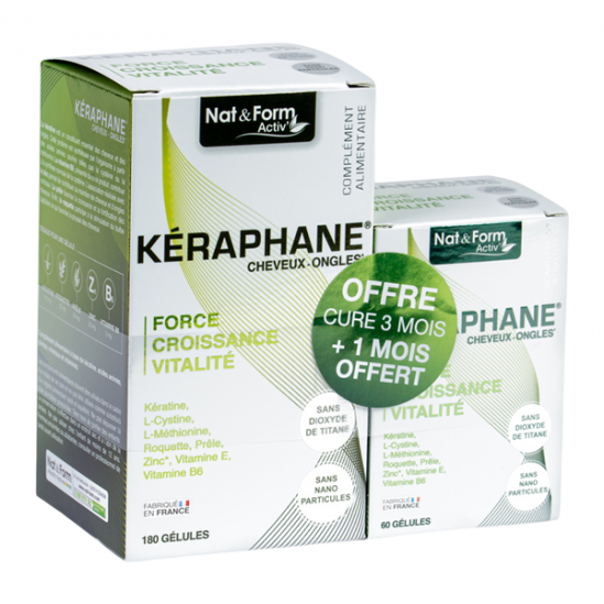 Nat&form kéraphane cure 3 mois + 1 mois offert