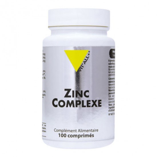 Vitall+ zinc complexe 100 comprimés Vitall+ zinc complexe 100 comprimés