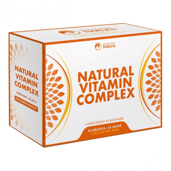 Prescription nature natural vitamin complex 60 gélules Prescription nature natural vitamin complex 60 gélules