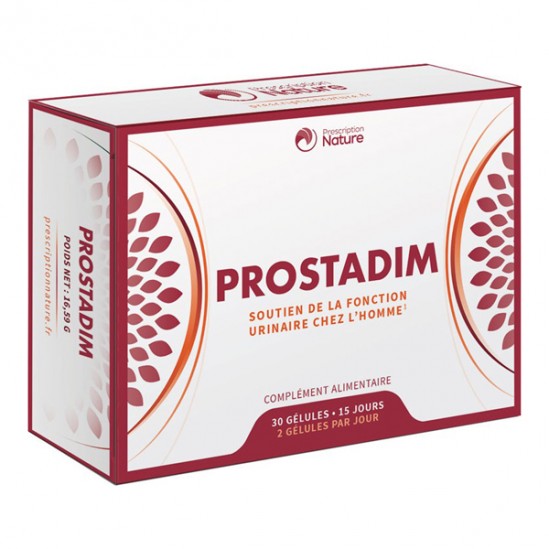 Prescription nature prostadim 30 gélules 16.59g Prescription nature prostadim 30 gélules 16.59g