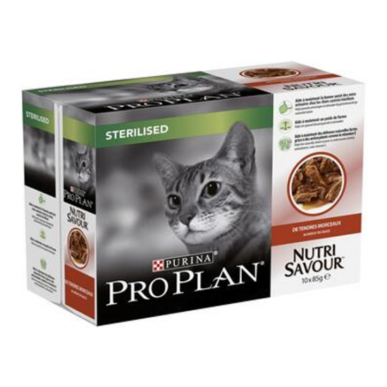 Purina pro plan chat sterilised nutrisavour boeuf 26x85g Purina pro plan chat sterilised nutrisavour boeuf 26x85g