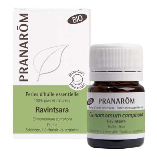 Pranarôm perles d'huile essentielle ravintsara bio 60 perles Pranarôm perles d'huile essentielle ravintsara bio 60 perles