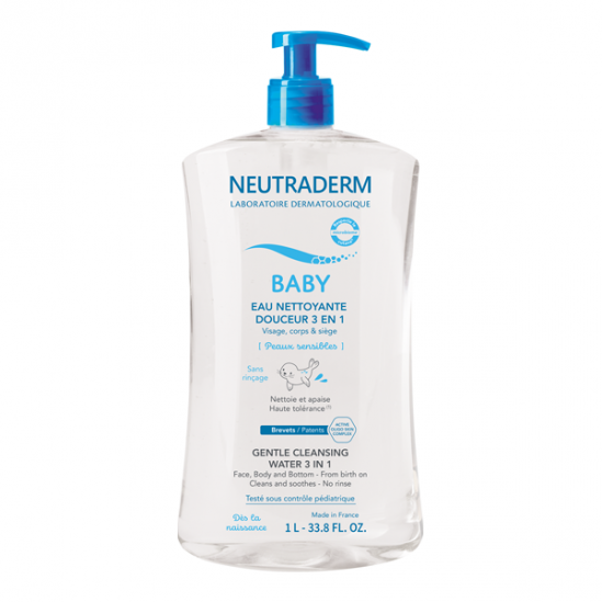Neutraderm baby eau nettoyante douceur 3-en-1 - 1L Neutraderm baby eau nettoyante douceur 3-en-1 - 1L