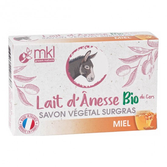 Mkl green nature lait d'ânesse savon végétal surgras miel bio 100g Mkl green nature lait d'ânesse savon végétal surgras miel bio 100g