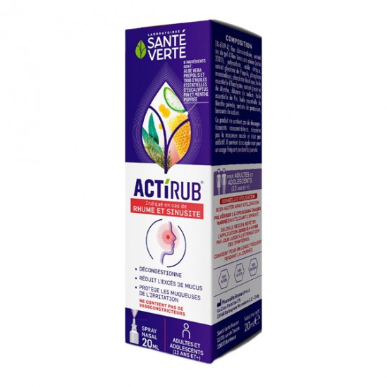 Santé Verte actirub spray nasal 20ml Santé Verte actirub spray nasal 20ml