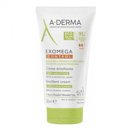 A-Derma exomega control crème émolliente anti-grattage 50ml A-Derma exomega control crème émolliente anti-grattage 50ml