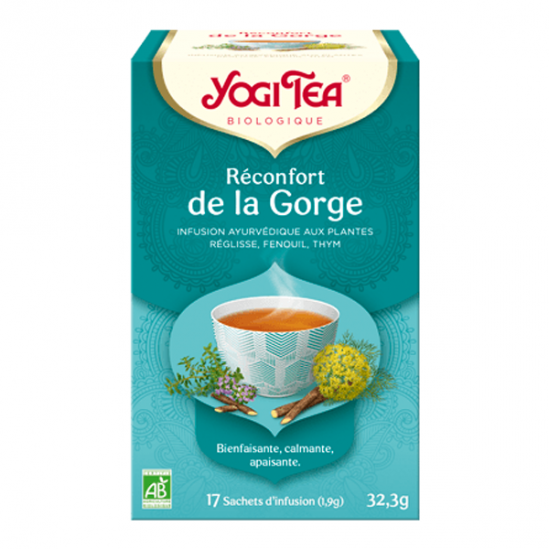 Yogi tea bio réconfort de la gorge 17 sachets 32.3g