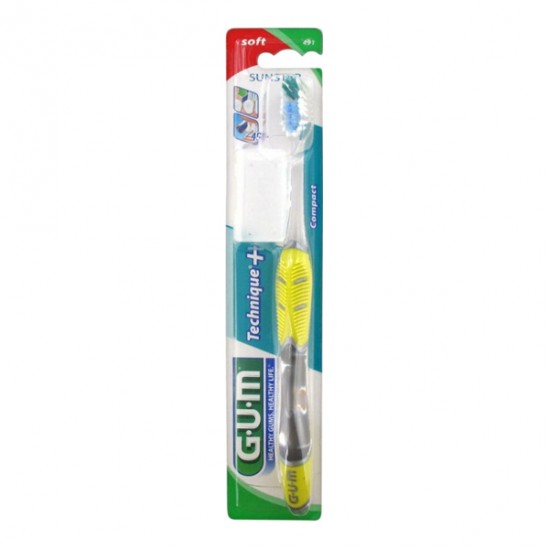 Gum technique+ brosse à dents souple normale 491 jaune Gum technique+ brosse à dents souple normale 491 jaune