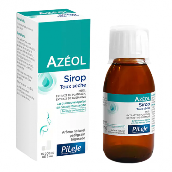 Pileje azéol sirop toux sèche 75ml Pileje azéol sirop toux sèche 75ml