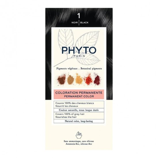 PhytoColor noir 1 coloration permanente PhytoColor noir 1 coloration permanente