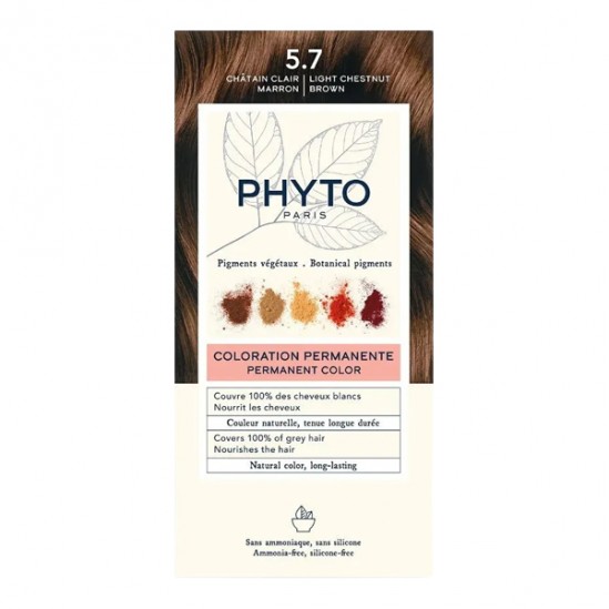 PhytoColor châtain clair marron 5.7 coloration permanente PhytoColor châtain clair marron 5.7 coloration permanente