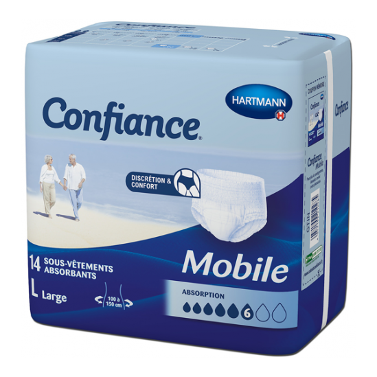Hartmann confiance mobile 6g large slip absorbant 14 sachets Hartmann confiance mobile 6g large slip absorbant 14 sachets