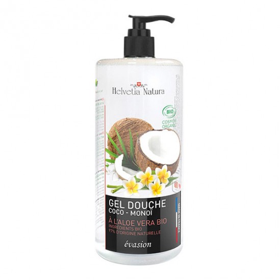 Helvetia Natura Gel douche aloe vera coco monoi 1l Helvetia Natura Gel douche aloe vera coco monoi 1l