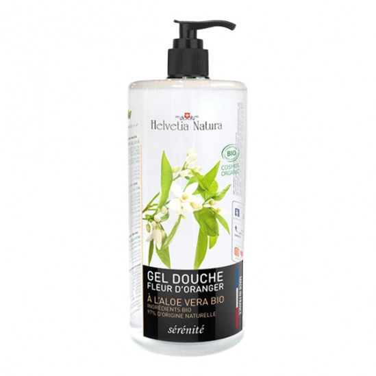Helvetia Natura Gel douche aloe vera fleur d'oranger 1l Helvetia Natura Gel douche aloe vera fleur d'oranger 1l