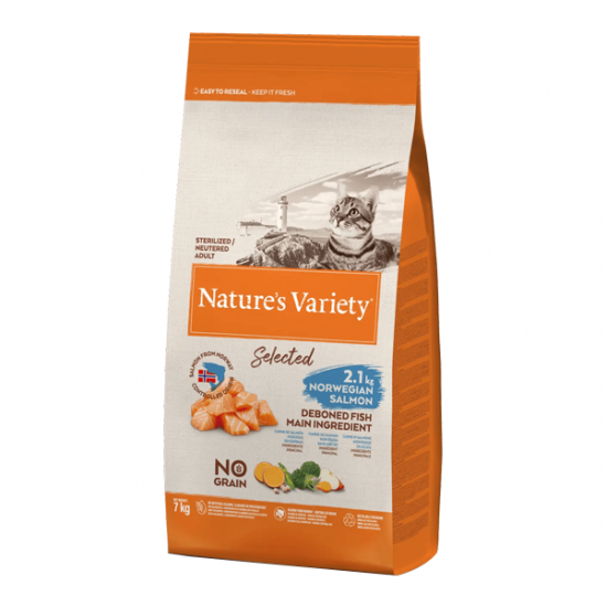 Nature´s Variety Selected saumon pour chat stérilisé 7kg Nature´s Variety Selected saumon pour chat stérilisé 7kg