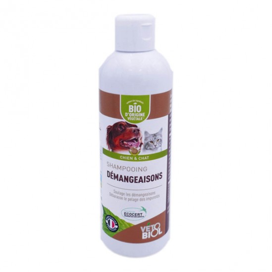 Vétobiol Shampoing bio naturel démangeaisons chien & chat 240ml Vétobiol Shampoing bio naturel démangeaisons chien & chat 240ml