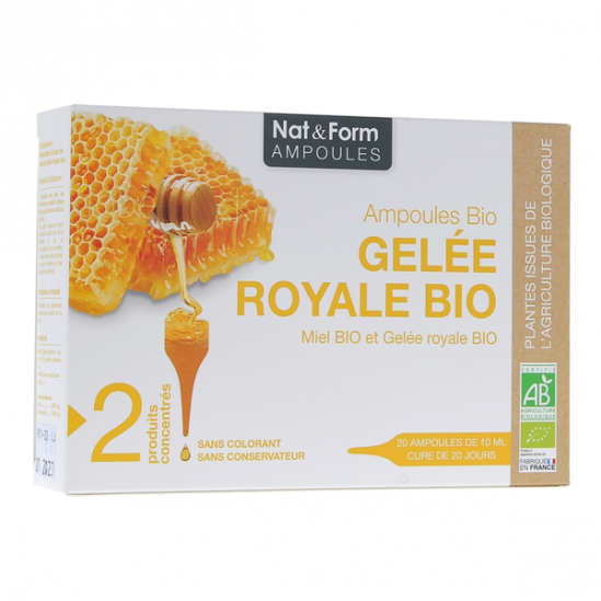 Nat&Form Gelée Royale bio 20 ampoules