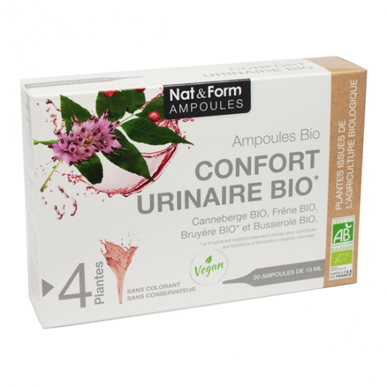 Nat&Form Confort urinaire bio 20 ampoules Nat&Form Confort urinaire bio 20 ampoules