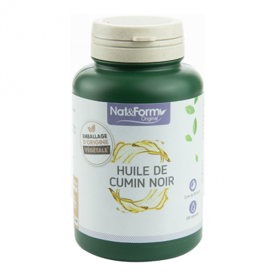 Nat&Form Huile de cumin noir 200 capsules Nat&Form Huile de cumin noir 200 capsules