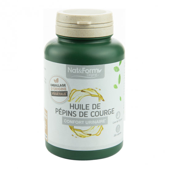 Nat&Form Huile de pépins de courge 200 capsules Nat&Form Huile de pépins de courge 200 capsules