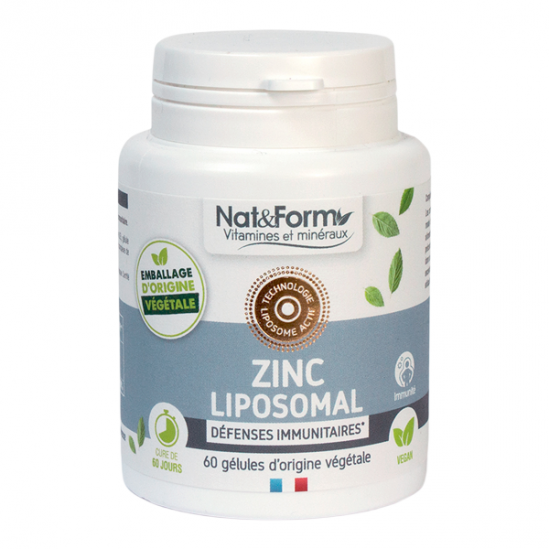 Nat&Form zinc liposomal 60 gélules Nat&Form zinc liposomal 60 gélules