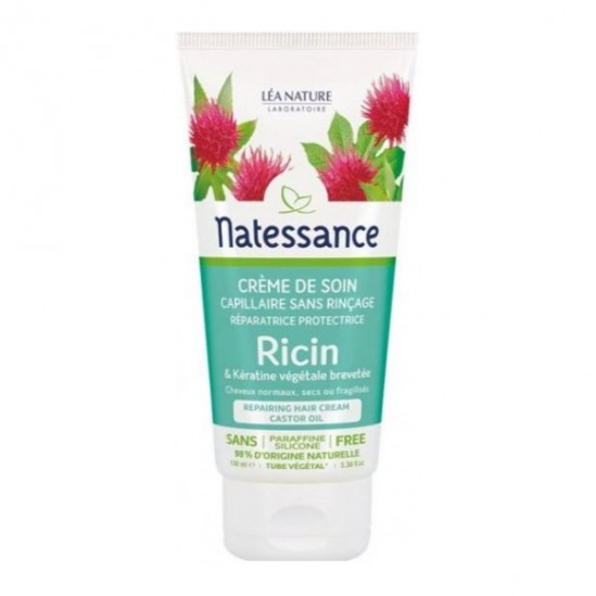 Natessance crème de soin capillaire ricin 100ml Natessance crème de soin capillaire ricin 100ml