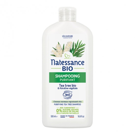 Natessance shampooing purifiant tea tree bio 500ml