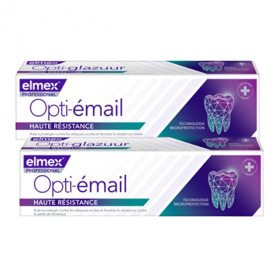 Elmex opti-émail dentifrice haute résistance lot de 2x75ml Elmex opti-émail dentifrice haute résistance lot de 2x75ml