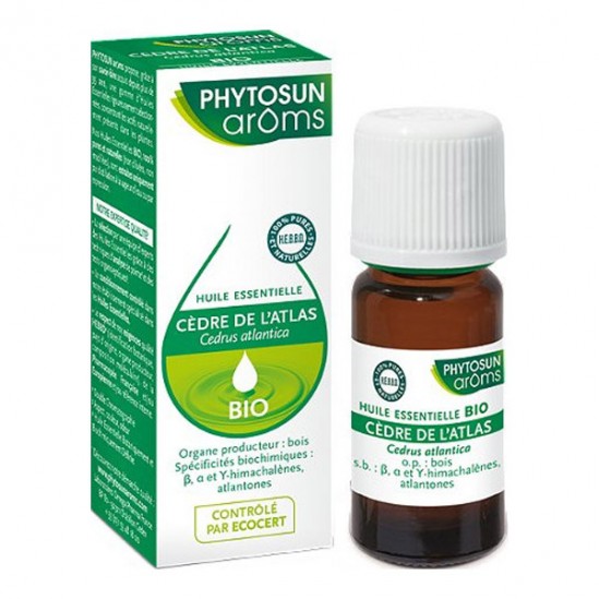 Phytosun Arôms huile essentielle Cèdre de L'Atlas bio 5ml Phytosun Arôms huile essentielle Cèdre de L'Atlas bio 5ml