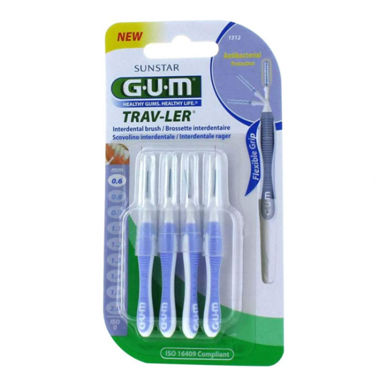 Gum Trav-Ler brossette interdentaire 0,6 mm 4 unités Gum Trav-Ler brossette interdentaire 0,6 mm 4 unités