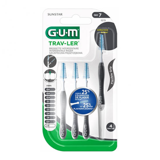 Gum Trav-Ler brossette interdentaire 2,6 mm 4 unités Gum Trav-Ler brossette interdentaire 2,6 mm 4 unités