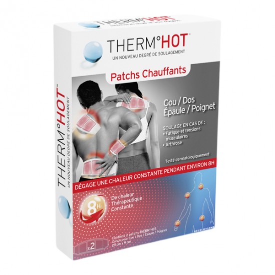 Bausch & Lomb ThermHot patchs chauffants cou dos épaule poignet Bausch & Lomb ThermHot patchs chauffants cou dos épaule poignet