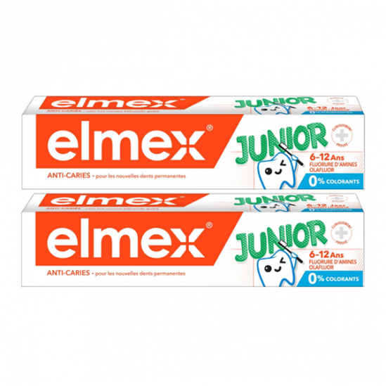 Elmex Anti-caries professional pâte dentifrice junior lot de 2 x 75ml Elmex Anti-caries professional pâte dentifrice junior lot de 2 x 75ml