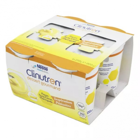 Clinutren dessert gourmand façon tarte citron meringuée 4 x 200gr