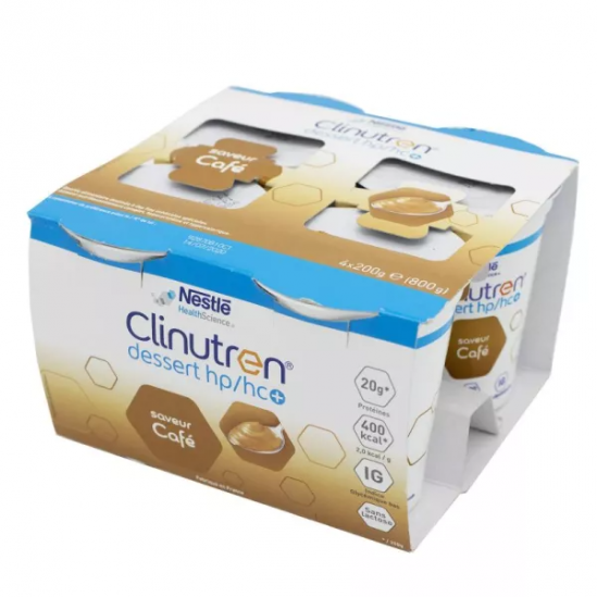 Clinutren dessert 2.0 KCAL nutriment café lot 4 x 200gr