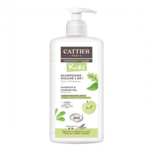 Cattier kids shampoing douche 2en1 parfum pomme verte 500ml