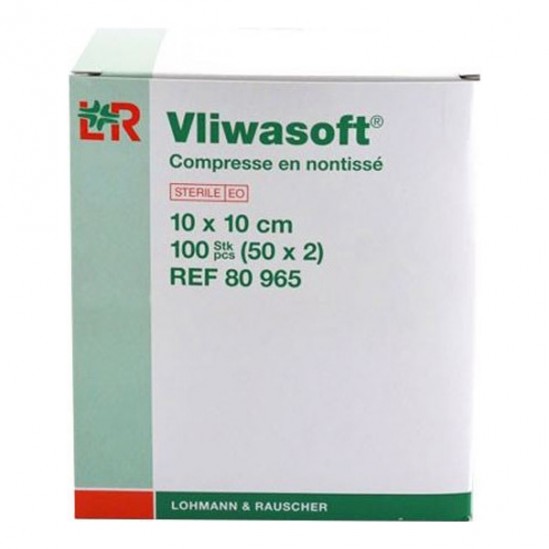 Lohmann Vliwasoft compresses en non-tissé 10x10cm 2 x 50 sachets