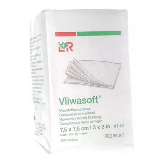 Lohmann Vliwasoft compresse non tissée stérile 7,5 x 7,5cm NT40