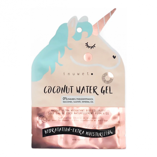 Inuwet Coconut Water Gel masque visage ultra hydratant bio 30ml Inuwet Coconut Water Gel masque visage ultra hydratant bio 30ml