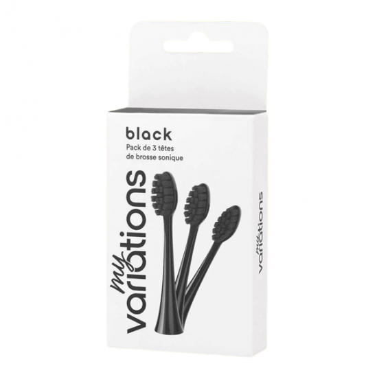 My Variations pack de 3 têtes de brosse sonique noires My Variations pack de 3 têtes de brosse sonique noires