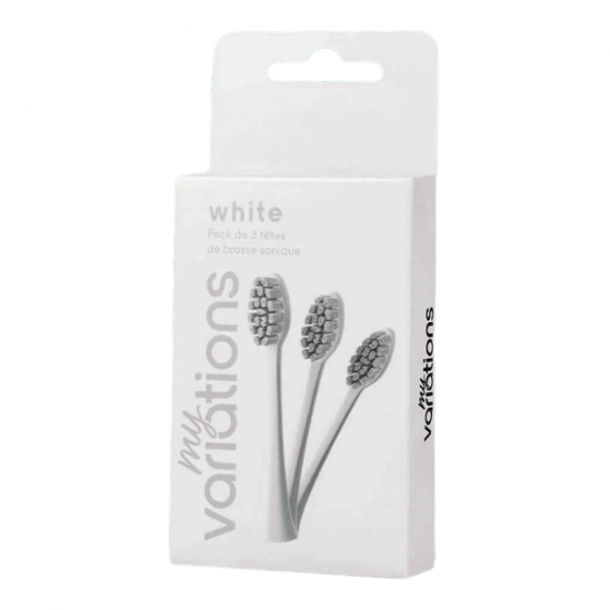 My Variations pack de 3 têtes de brosse sonique blanches My Variations pack de 3 têtes de brosse sonique blanches