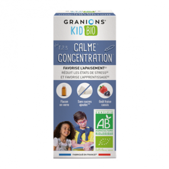 Granions Kid bio calme concentration sirop 125ml Granions Kid bio calme concentration sirop 125ml
