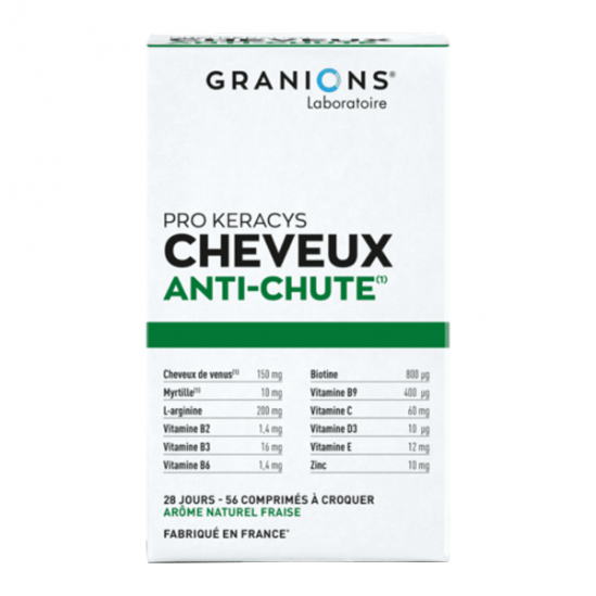 Granions Pro Keracys cheveux anti-chute 56 comprimés à croquer Granions Pro Keracys cheveux anti-chute 56 comprimés à croquer