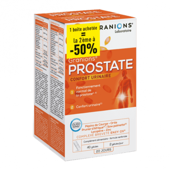 Granions Prostate lot de 2 x 40 gélules Granions Prostate lot de 2 x 40 gélules