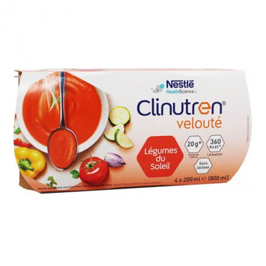 Clinutren Velouté carottes potiron lot de 4 x 200ml Clinutren Velouté carottes potiron lot de 4 x 200ml