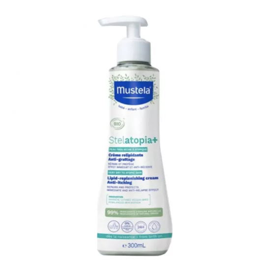Mustela Stelatopia+ crème relipidante anti-grattage bio 300ml Mustela Stelatopia+ crème relipidante anti-grattage bio 300ml