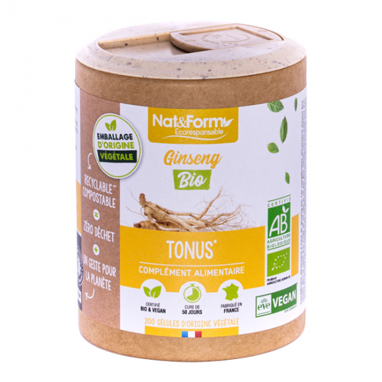 Nat&form guarana bio format éco 200 gélules Nat&form guarana bio format éco 200 gélules