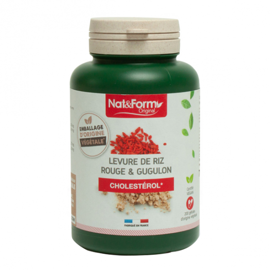 Nat&Form Levure de riz rouge et gugulon 200 gélules Nat&Form Levure de riz rouge et gugulon 200 gélules